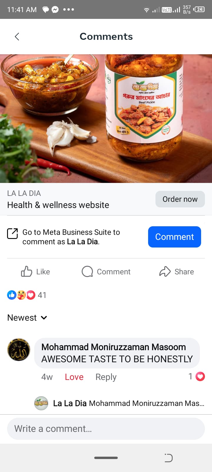Customer review